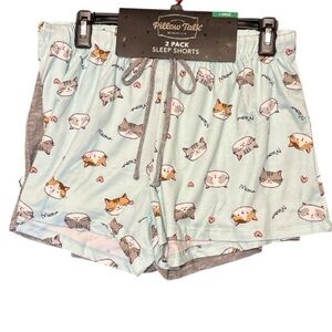 NWT 2 pack Pillow talk PJ cat Shorts
